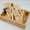 Bamboo Amenity Donadoni DHB3 - Bộ Bàn chải, lược, dao cạo râu bằng tre Donadoni DHB3